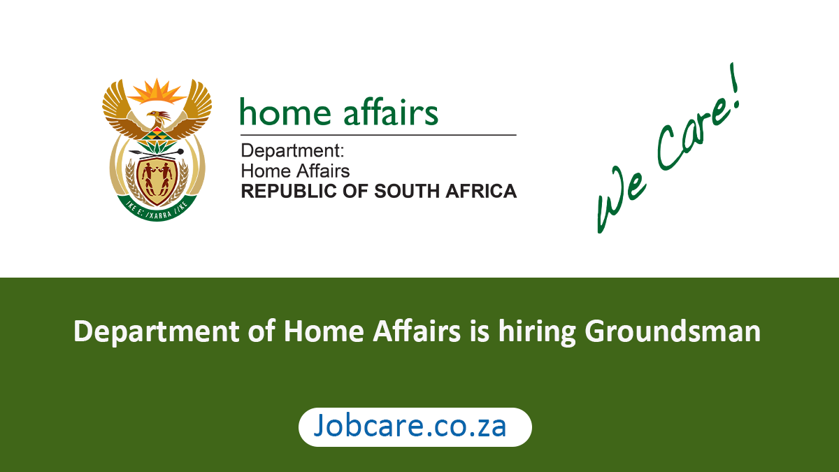 Department of Home Affairs is hiring Groundsman