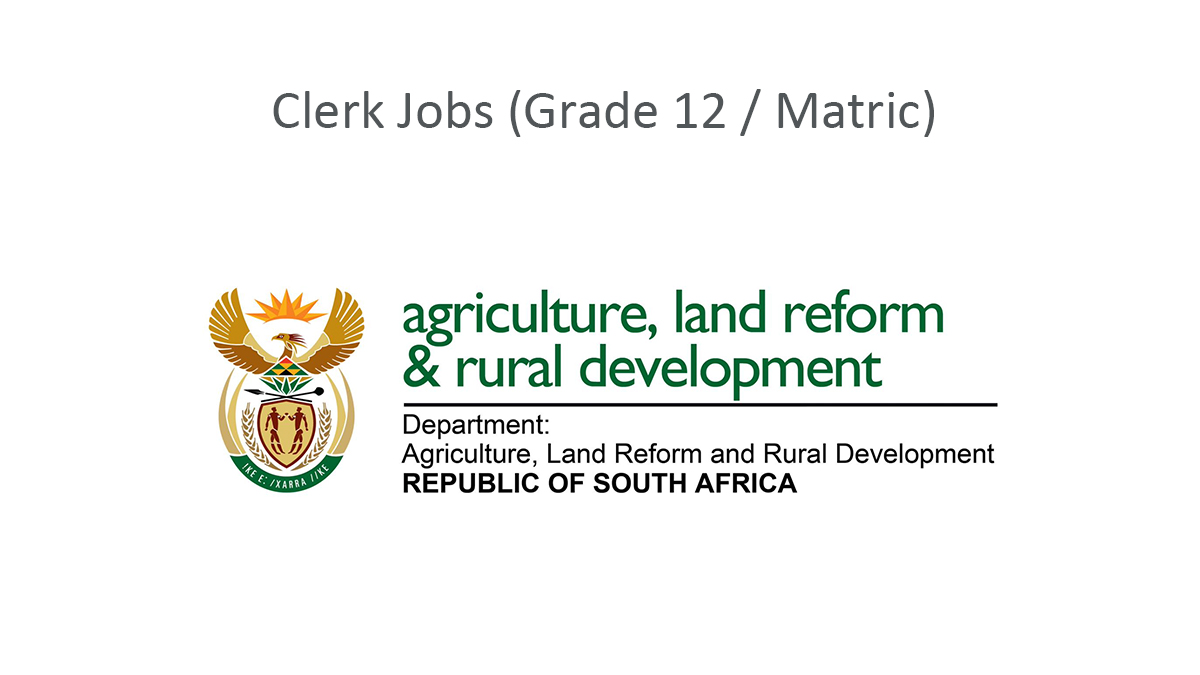 Clerk Jobs at Department of Agriculture and Rural Development