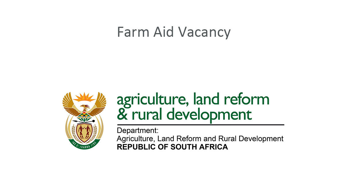 Farm Aid Vacancy at Department of Agriculture and Rural Development